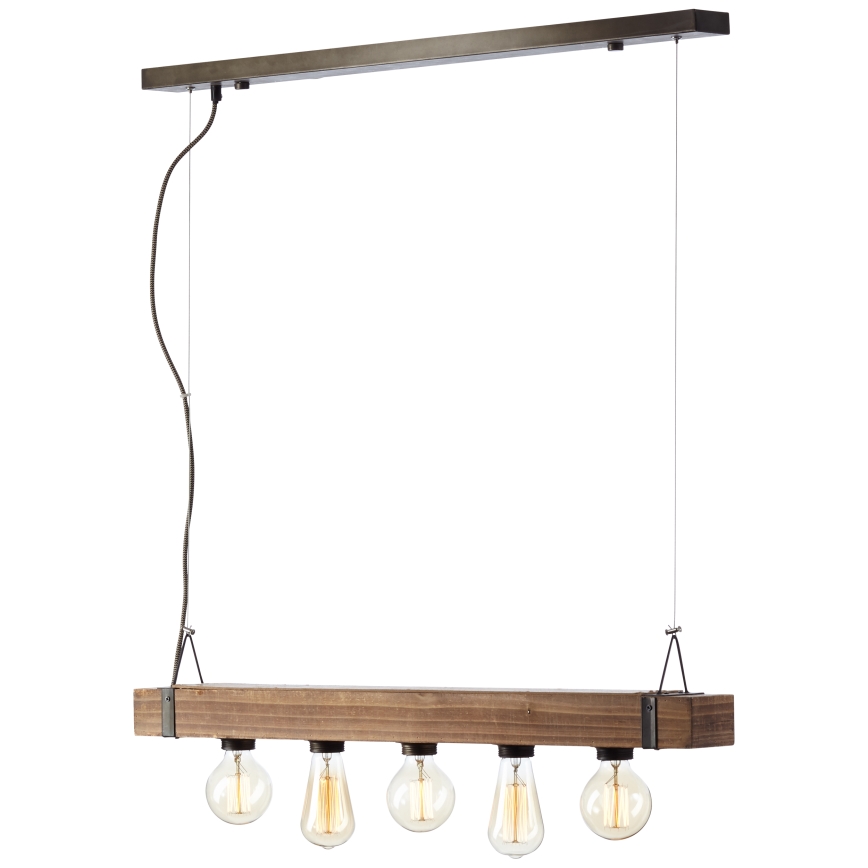 Brilliant - Lampadario a sospensione con filo WOODHILL 5xE27/30W/230V