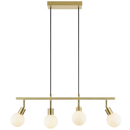 Brilliant - Lampadario a sospensione su cavo JORGE 4xG9/10W/230V ottone