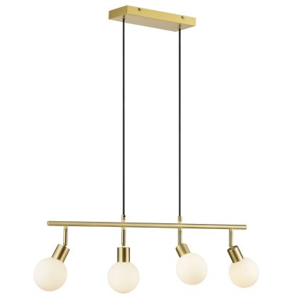 Brilliant - Lampadario a sospensione su cavo JORGE 4xG9/10W/230V ottone