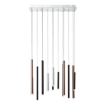 Brilliant - Lampadario dimmerabile a LED su cavo CEMBALO LED/60W/230V cromo satinato/nero/marrone