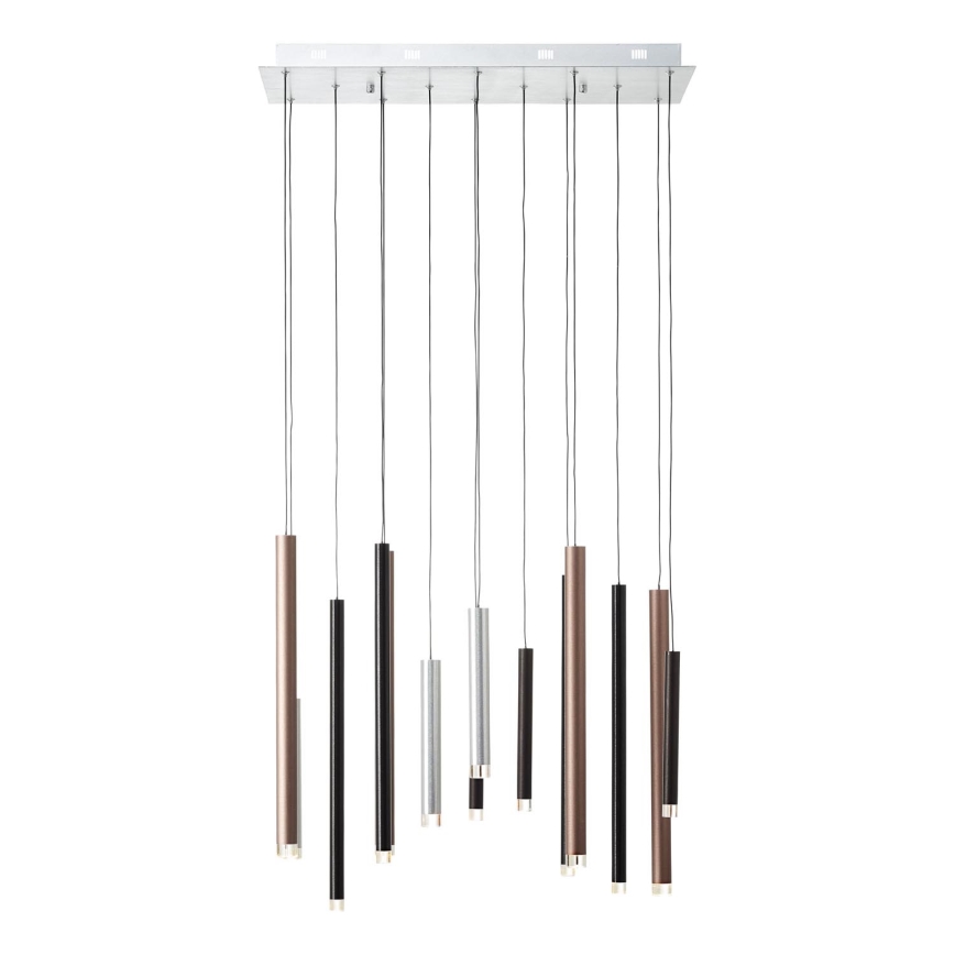 Brilliant - Lampadario dimmerabile a LED su cavo CEMBALO LED/60W/230V cromo satinato/nero/marrone