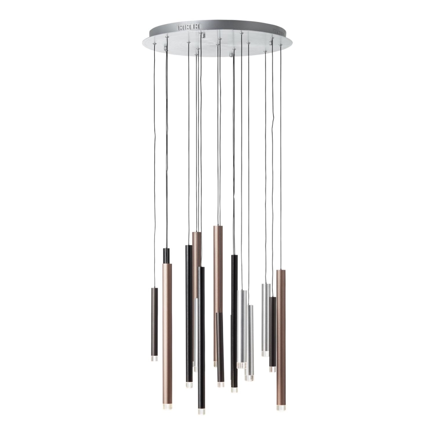 Brilliant - lampadario dimmerabile a sospensione con cavo CEMBALO LED/70W/230V cromo opaco/nero/marrone