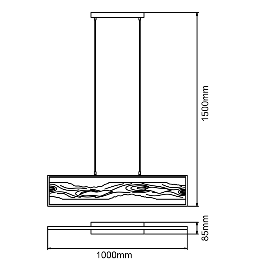 Brilliant - Lampadario LED a sospensione con filo CHAUMONT LED/20W/230V pino