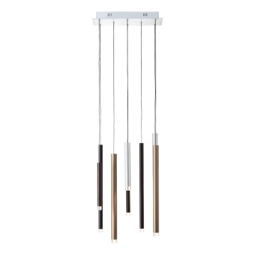 Brilliant - Lampadario LED dimmerabile a cavo CEMBALO LED/32W/230V cromo opaco/nero/marrone