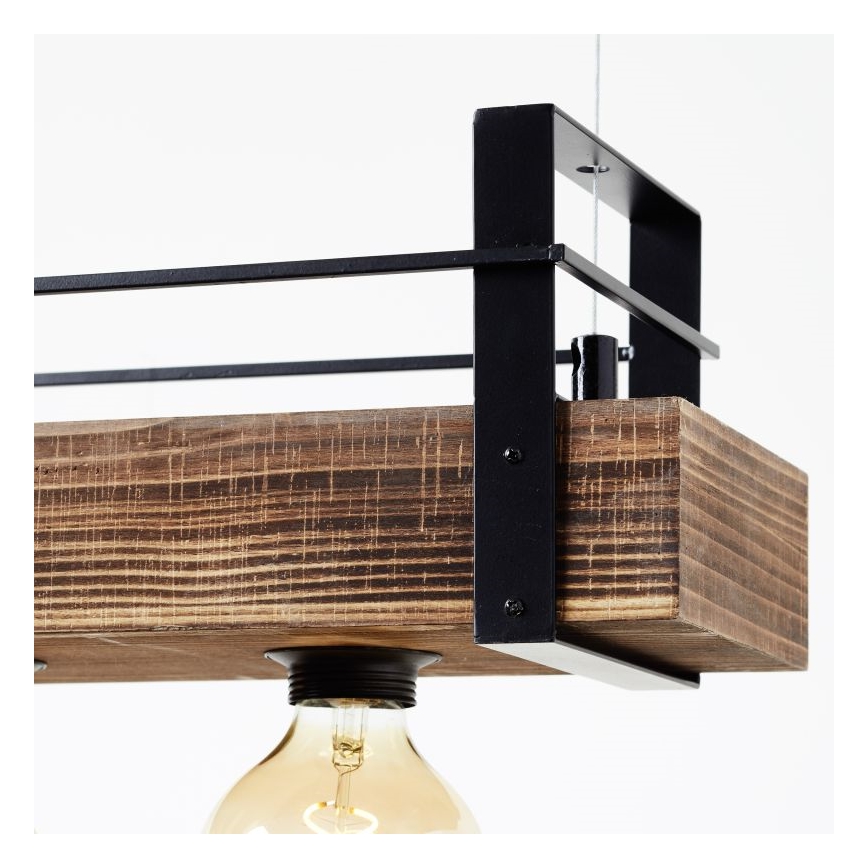 Brilliant - Lampadario sospeso su cavo BANKWOOD 5xE27/28W/230V pioppo