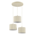 Brilliant - Lampadario sospeso su cavo VELIN 3xE27/20W/230V Ø 61 cm crema