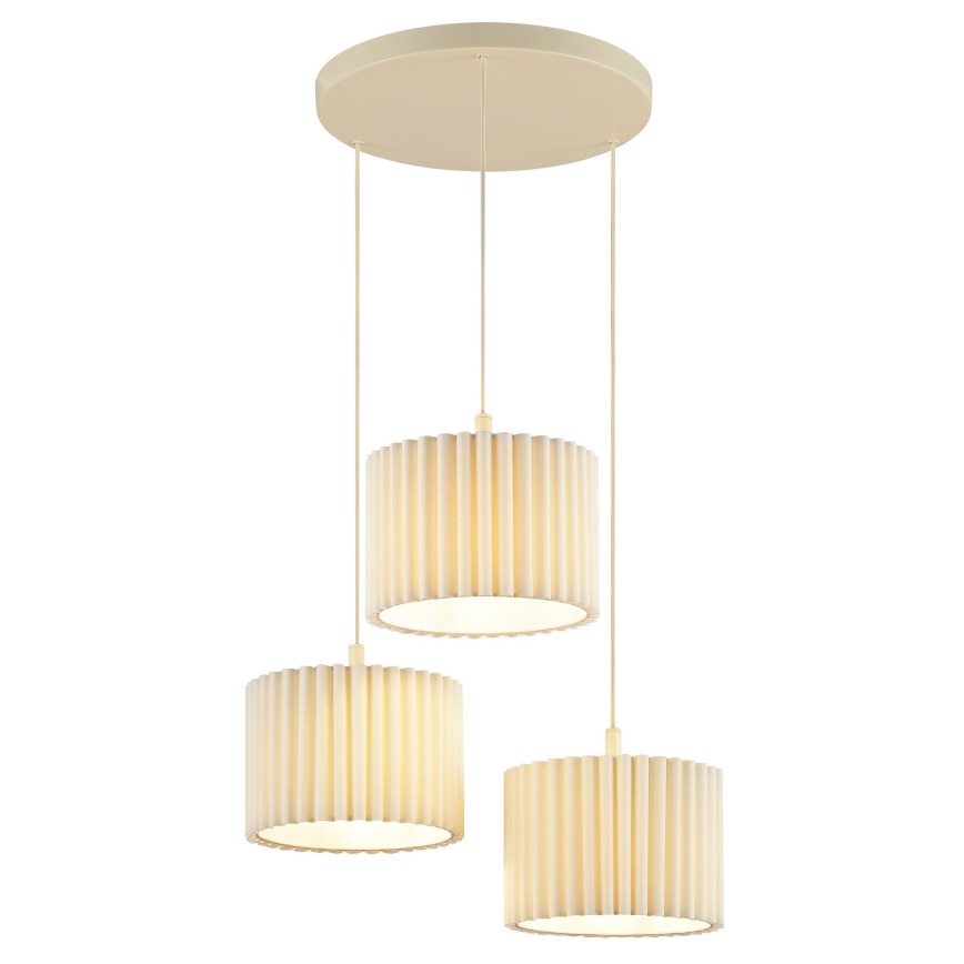 Brilliant - Lampadario sospeso su cavo VELIN 3xE27/20W/230V Ø 61 cm crema