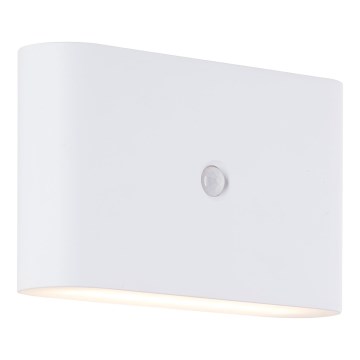 Brilliant - LED da esterno ricaricabile Applique con sensore XINO LED/3W/5V IP44 bianco