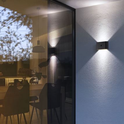 Brilliant - LED da esterno ricaricabile Applique con sensore XINO LED/3W/5V IP44 nero