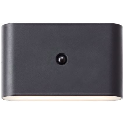 Brilliant - LED da esterno ricaricabile Applique con sensore XINO LED/3W/5V IP44 nero