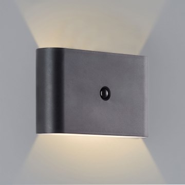 Brilliant - LED da esterno ricaricabile Applique con sensore XINO LED/3W/5V IP44 nero