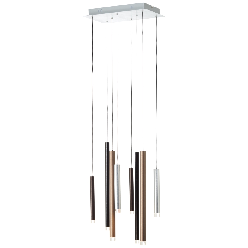 Brilliant - Lampadario LED dimmerabile a cavo CEMBALO LED/32W/230V cromo opaco/nero/marrone