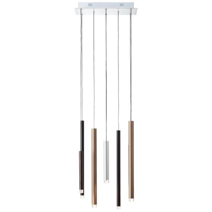 Brilliant - Lampadario LED dimmerabile a cavo CEMBALO LED/32W/230V cromo opaco/nero/marrone