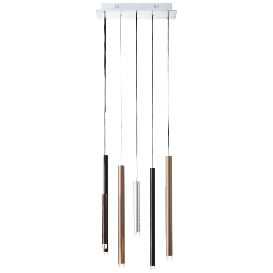 Brilliant - Lampadario LED dimmerabile a cavo CEMBALO LED/32W/230V cromo opaco/nero/marrone