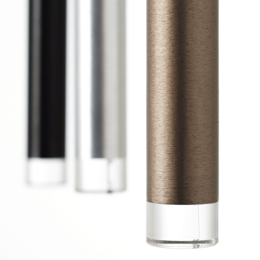 Brilliant - Lampadario LED dimmerabile a cavo CEMBALO LED/32W/230V cromo opaco/nero/marrone