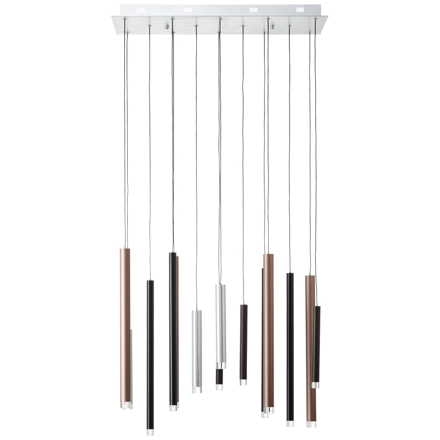 Brilliant - Lampadario dimmerabile a LED su cavo CEMBALO LED/60W/230V cromo satinato/nero/marrone