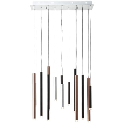 Brilliant - Lampadario dimmerabile a LED su cavo CEMBALO LED/60W/230V cromo satinato/nero/marrone