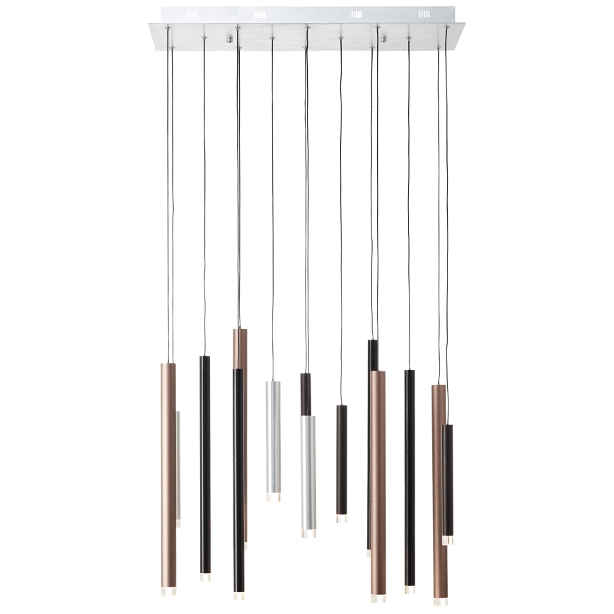 Brilliant - Lampadario dimmerabile a LED su cavo CEMBALO LED/60W/230V cromo satinato/nero/marrone