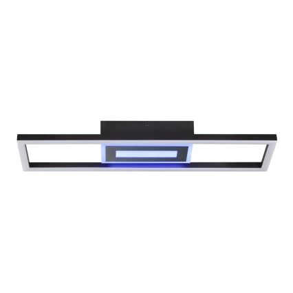 Brilliant - Plafoniera dimmerabile LED RGBW BESSON LED/20W/230V 3000-6500K nera + telecomando