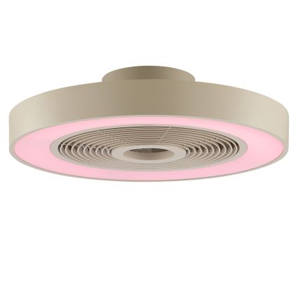 Brilliant - LED RGBW Plafoniera dimmerabile con ventilatore CATANIA LED/37W/230V 2700-6500K Ø 48,6 cm beige + telecomando