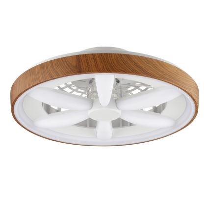 Brilliant - LED RGBW Ventilatore a soffitto dimmerabile GAIANO LED/24W/230V 2700-6500K diametro 48 cm marrone + telecomando