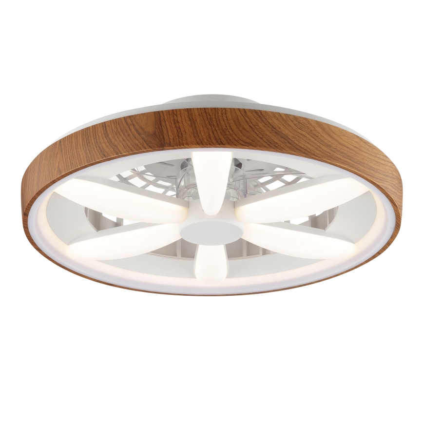Brilliant - LED RGBW Ventilatore a soffitto dimmerabile GAIANO LED/24W/230V 2700-6500K diametro 48 cm marrone + telecomando