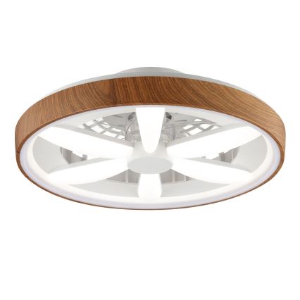 Brilliant - LED RGBW Ventilatore a soffitto dimmerabile GAIANO LED/24W/230V 2700-6500K diametro 48 cm marrone + telecomando