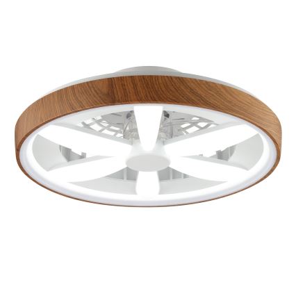 Brilliant - LED RGBW Ventilatore a soffitto dimmerabile GAIANO LED/24W/230V 2700-6500K diametro 48 cm marrone + telecomando
