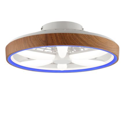 Brilliant - LED RGBW Ventilatore a soffitto dimmerabile GAIANO LED/24W/230V 2700-6500K diametro 48 cm marrone + telecomando
