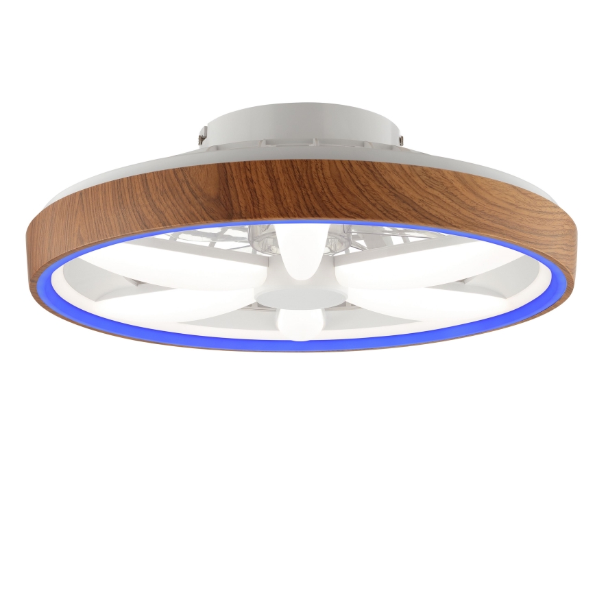 Brilliant - LED RGBW Ventilatore a soffitto dimmerabile GAIANO LED/24W/230V 2700-6500K diametro 48 cm marrone + telecomando
