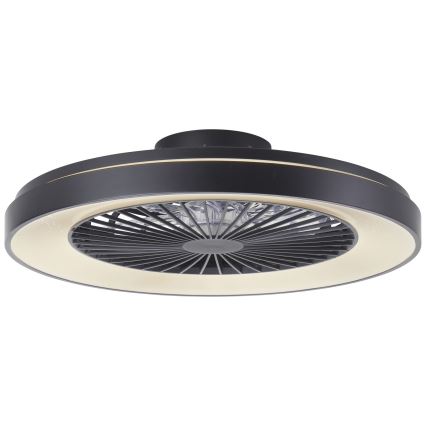 Brilliant - LED RGBW Ventilatore a soffitto dimmerabile MAZZARO LED/24W/230V 3000-6500K diametro 58 cm nero + telecomando