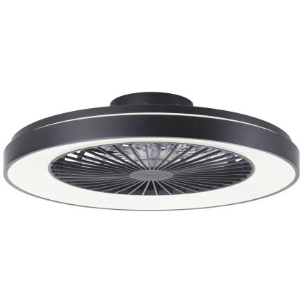 Brilliant - LED RGBW Ventilatore a soffitto dimmerabile MAZZARO LED/24W/230V 3000-6500K diametro 58 cm nero + telecomando