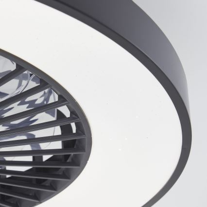 Brilliant - LED RGBW Ventilatore a soffitto dimmerabile MAZZARO LED/24W/230V 3000-6500K diametro 58 cm nero + telecomando