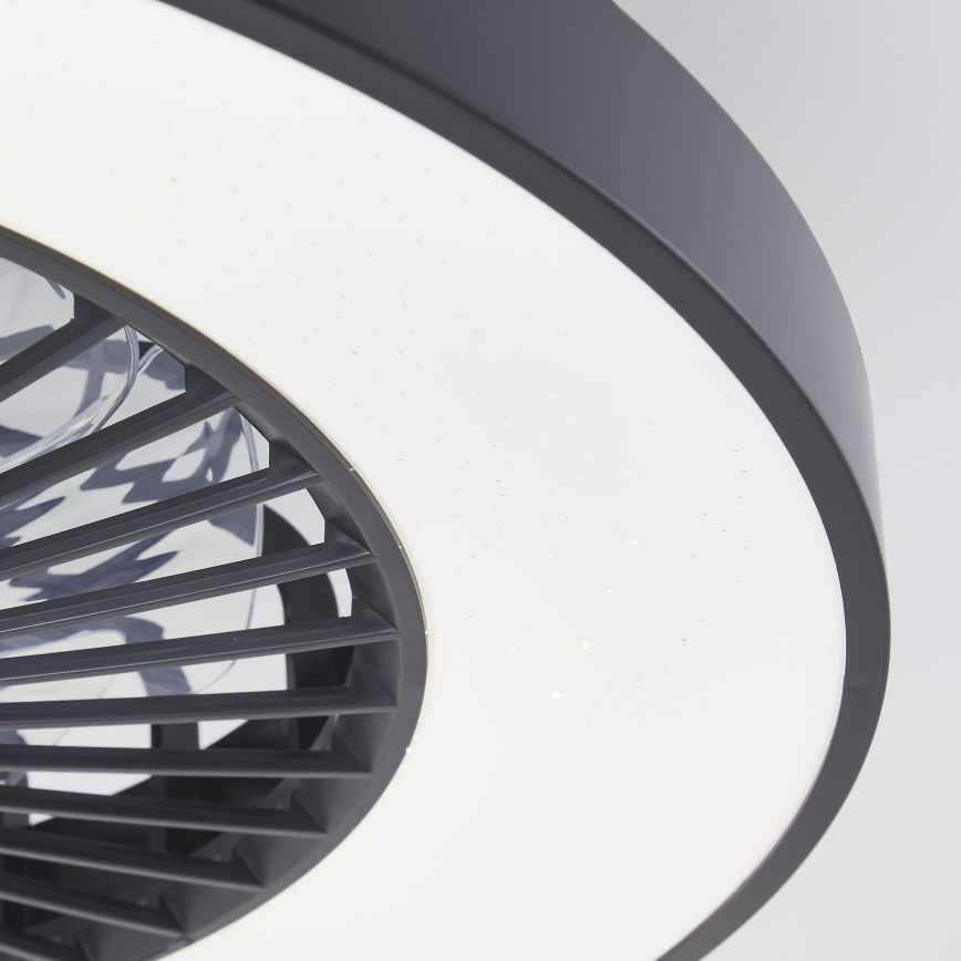 Brilliant - LED RGBW Ventilatore a soffitto dimmerabile MAZZARO LED/24W/230V 3000-6500K diametro 58 cm nero + telecomando