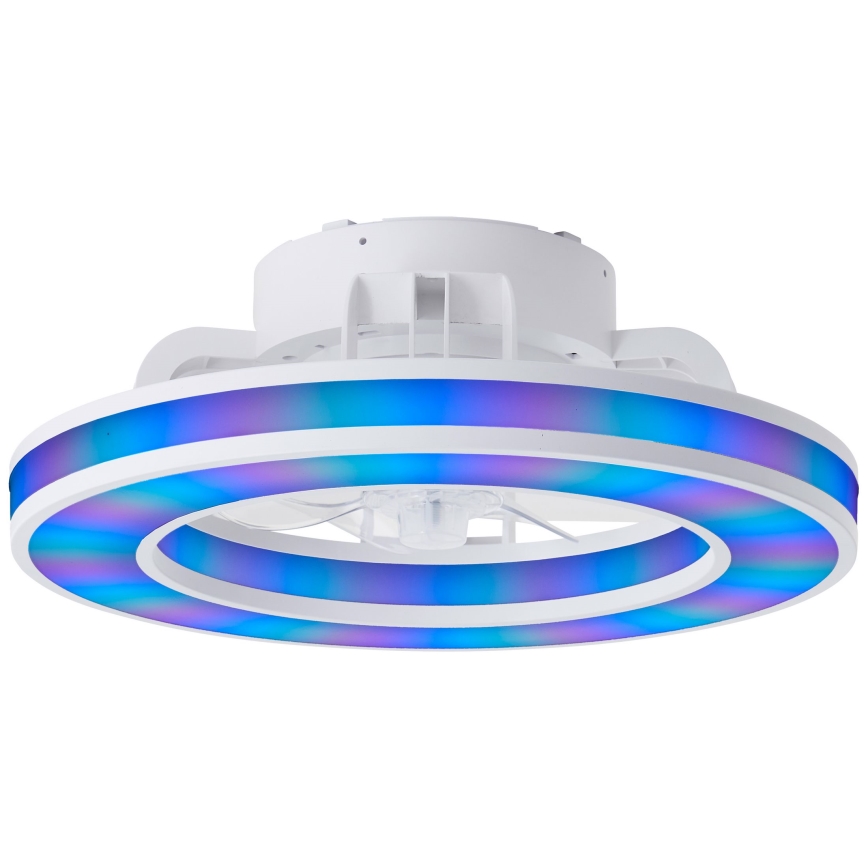 Brilliant - LED RGBW Ventilatore a soffitto dimmerabile MONDELLO LED/26W/230V 2700-6500K diametro 41,5 cm bianco + telecomando