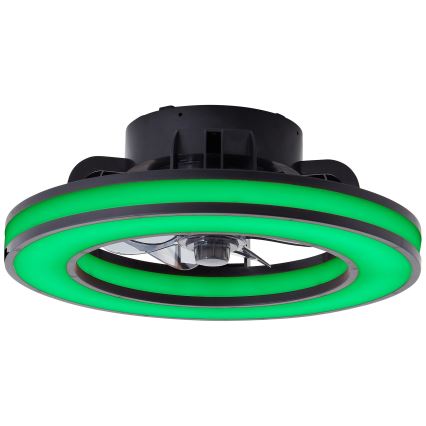 Brilliant - LED RGBW Ventilatore a soffitto dimmerabile MONDELLO LED/26W/230V 2700-6500K diametro 41 cm nero + telecomando