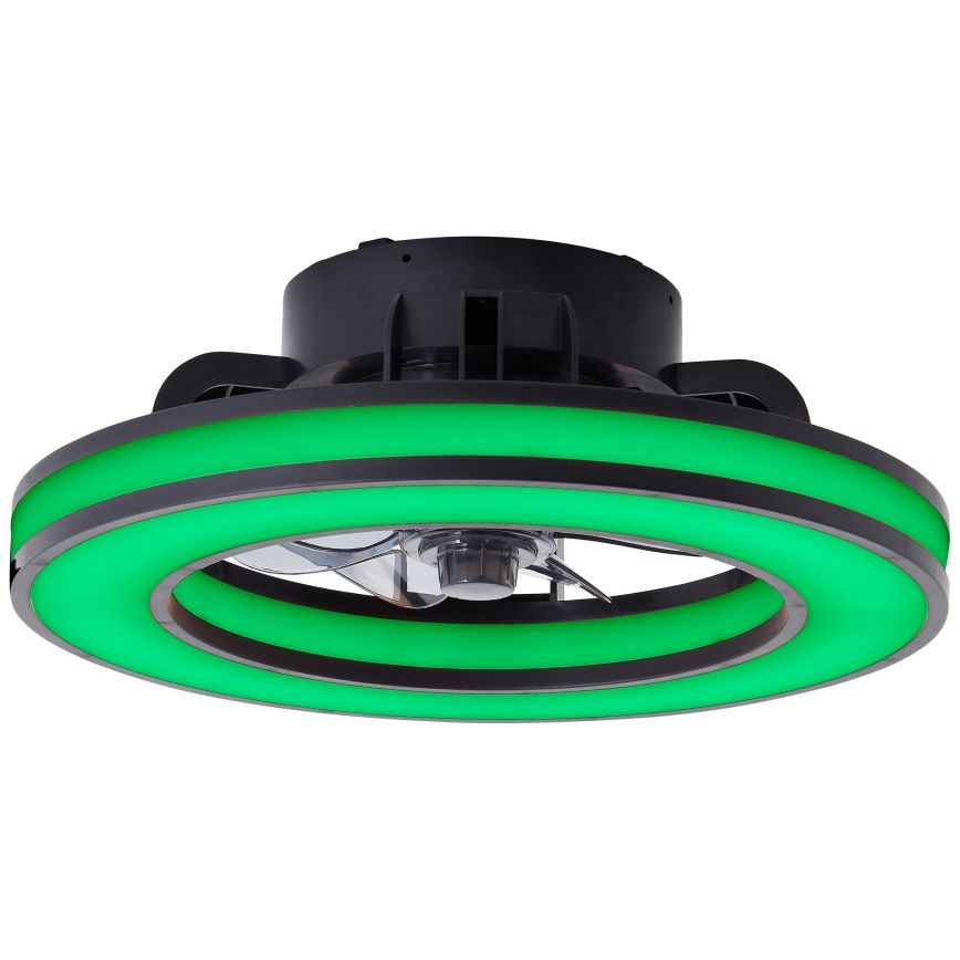Brilliant - LED RGBW Ventilatore a soffitto dimmerabile MONDELLO LED/26W/230V 2700-6500K diametro 41 cm nero + telecomando