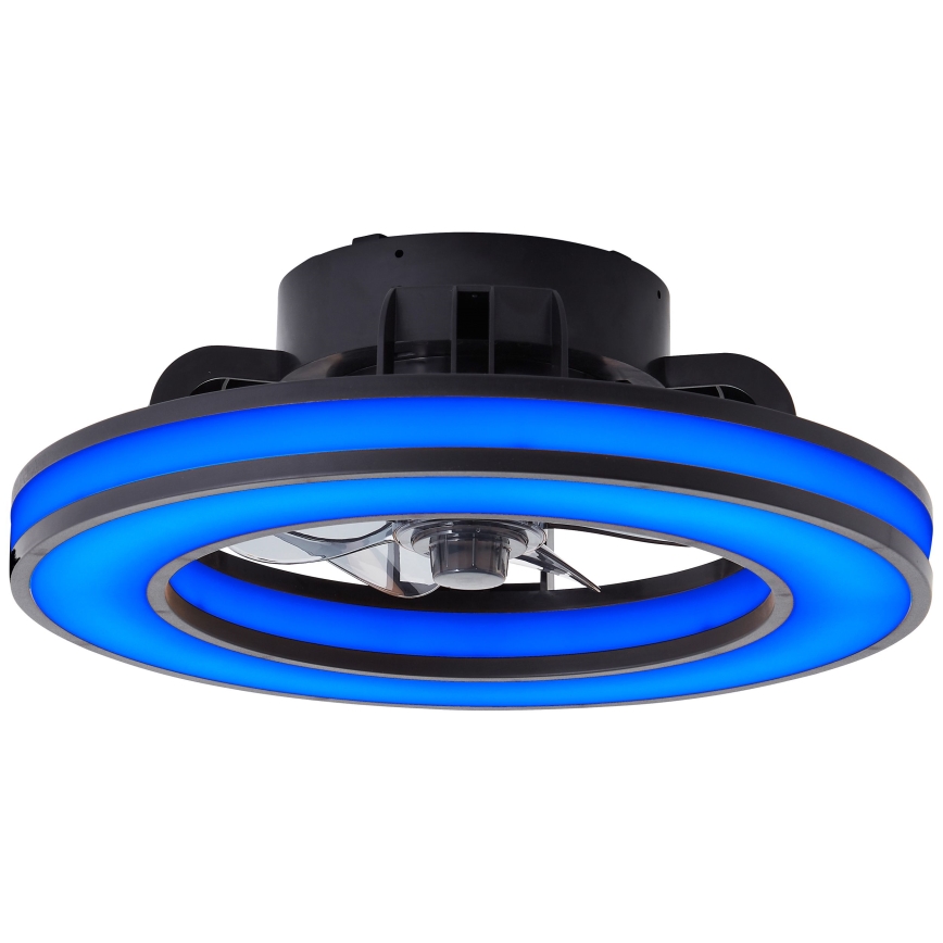 Brilliant - LED RGBW Ventilatore a soffitto dimmerabile MONDELLO LED/26W/230V 2700-6500K diametro 41 cm nero + telecomando