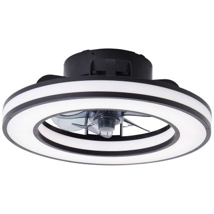Brilliant - LED RGBW Ventilatore a soffitto dimmerabile MONDELLO LED/26W/230V 2700-6500K diametro 41 cm nero + telecomando