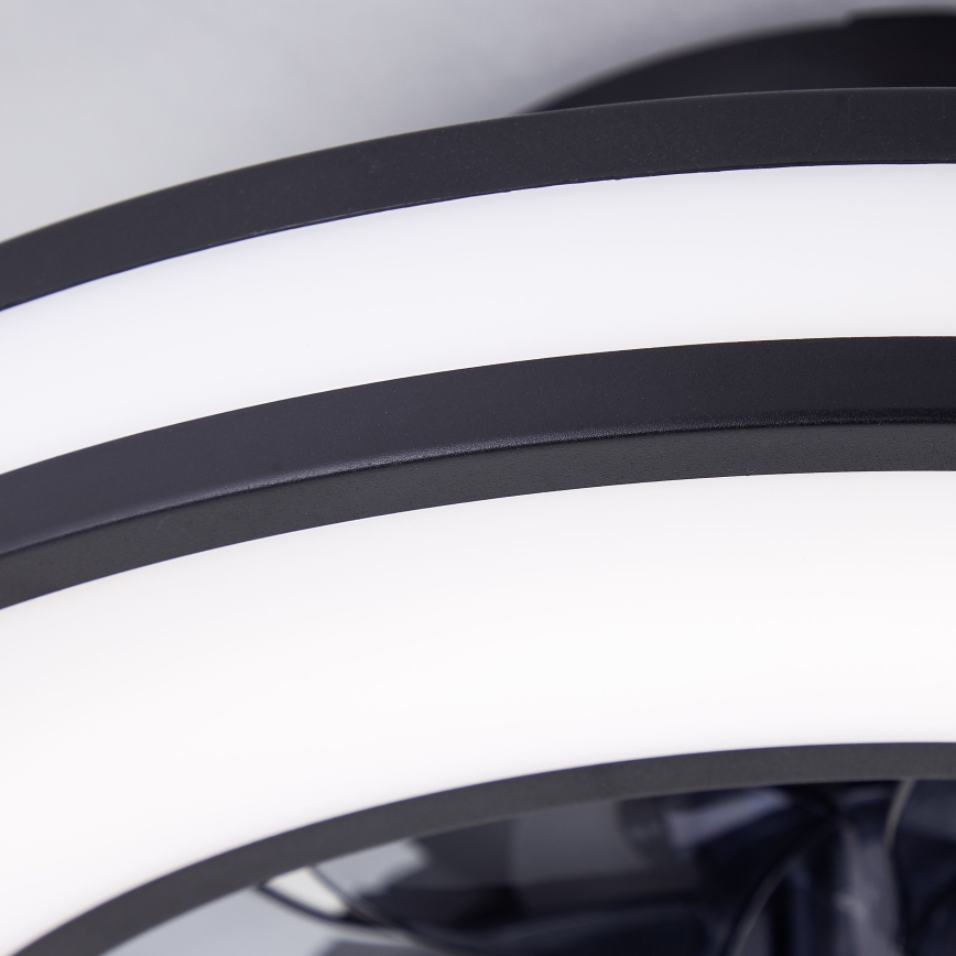 Brilliant - LED RGBW Ventilatore a soffitto dimmerabile MONDELLO LED/26W/230V 2700-6500K diametro 41 cm nero + telecomando