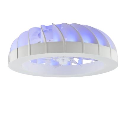 Brilliant - LED RGBW Ventilatore a soffitto dimmerabile con luce FANORA LED/30W/230V 2700-6500K diametro 46 cm bianco + telecomando
