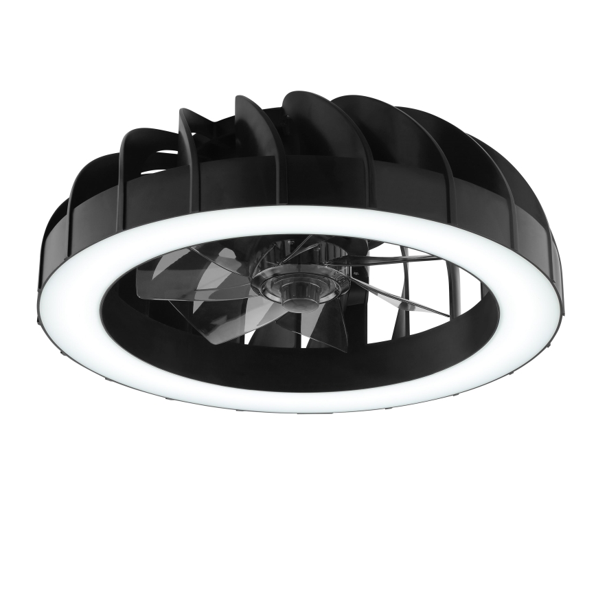 Brilliant - LED RGBW Ventilatore a soffitto dimmerabile con luce FANORA LED/30W/230V 2700-6500K diametro 46 cm nero + telecomando