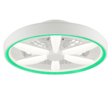 Brilliant - LED RGBW Ventilatore a soffitto dimmerabile con luce GAIANO LED/48W/230V 2700-6500K bianco + telecomando