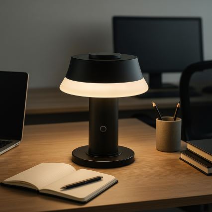 Brilliant - Lampada da tavolo LED dimmerabile ricaricabile a sfioramento KINICH LED/2,5W/5V 2700K 2600 mAh nera