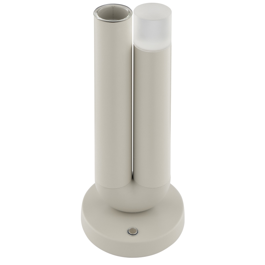 Brilliant - Lampada da tavolo ricaricabile dimmerabile a sfioramento per esterni SAYU LED/2,5W/5V 2700K 2600 mAh IP44 grigio