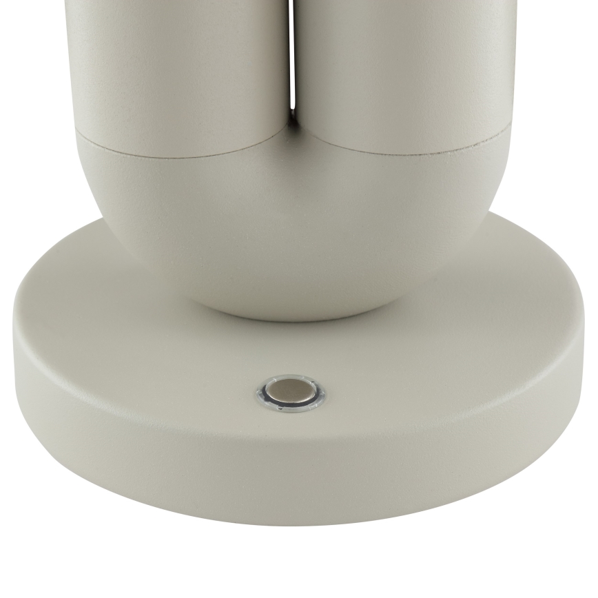 Brilliant - Lampada da tavolo ricaricabile dimmerabile a sfioramento per esterni SAYU LED/2,5W/5V 2700K 2600 mAh IP44 grigio