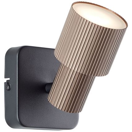 Brilliant - Luce Spot da parete a LED CADIZ 1xGU10/5W/230V bronzo