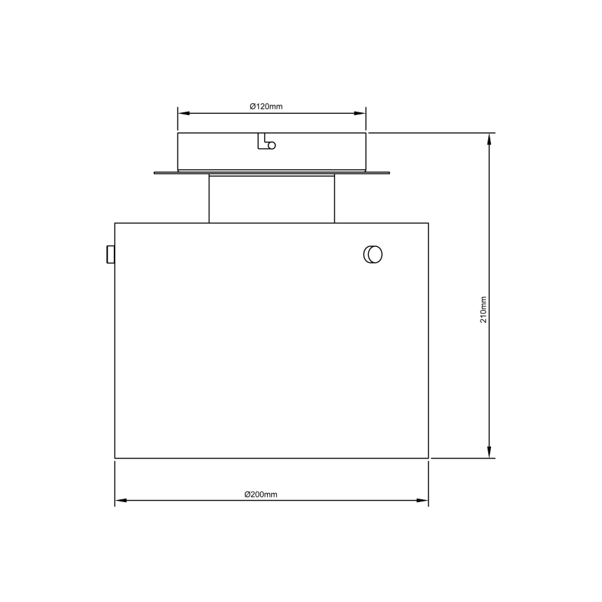 Brilliant - Plafoniera BETH 1xE27/60W/230V diam. 20 cm nero/fumé