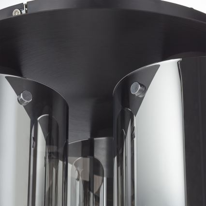 Brilliant - Plafoniera BETH 3xE27/60W/230V Ø 37 cm nero/fumé