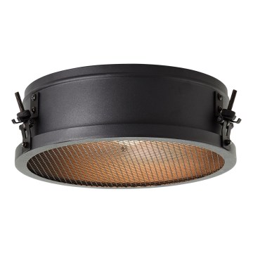 Brilliant - Plafoniera da soffitto ZOIS, 1x E27/28W/230V, Ø 30 cm, nera